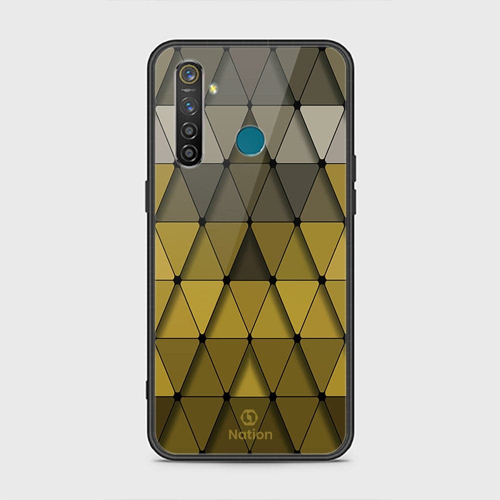 Realme 5 Pro Cover - ONation Pyramid Series - HQ Ultra Shine Premium Infinity Glass Soft Silicon Borders Case