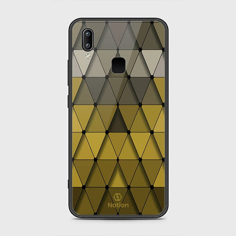 Vivo Y95 Cover - ONation Pyramid Series - HQ Ultra Shine Premium Infinity Glass Soft Silicon Borders Case