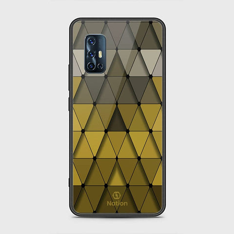 Vivo V17 Cover - ONation Pyramid Series - HQ Ultra Shine Premium Infinity Glass Soft Silicon Borders Case