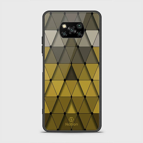 Xiaomi Poco X3 Cover - ONation Pyramid Series - HQ Ultra Shine Premium Infinity Glass Soft Silicon Borders Case