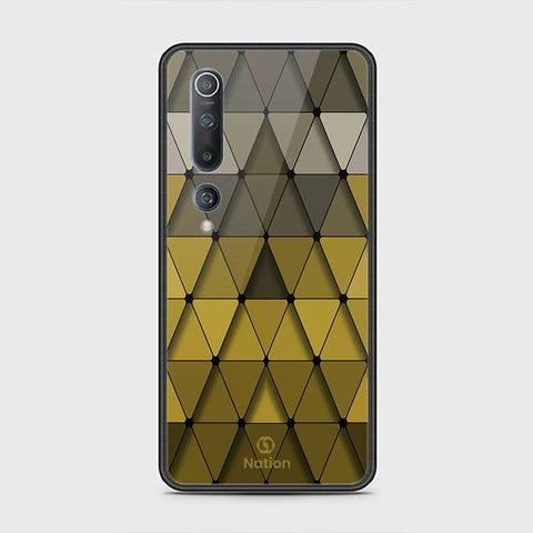 Xiaomi Mi 10 Cover - ONation Pyramid Series - HQ Ultra Shine Premium Infinity Glass Soft Silicon Borders Case