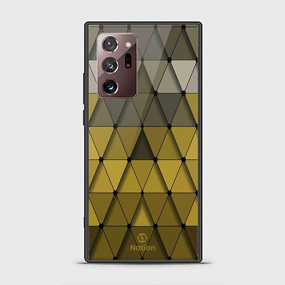 Samsung Galaxy Note 20 Ultra Cover - ONation Pyramid Series - HQ Ultra Shine Premium Infinity Glass Soft Silicon Borders Case