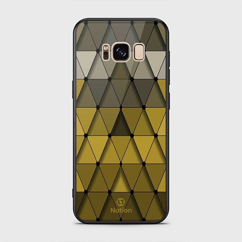 Samsung Galaxy S8 Cover - ONation Pyramid Series - HQ Ultra Shine Premium Infinity Glass Soft Silicon Borders Case