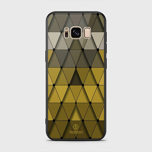 Samsung Galaxy S8 Cover - ONation Pyramid Series - HQ Ultra Shine Premium Infinity Glass Soft Silicon Borders Case