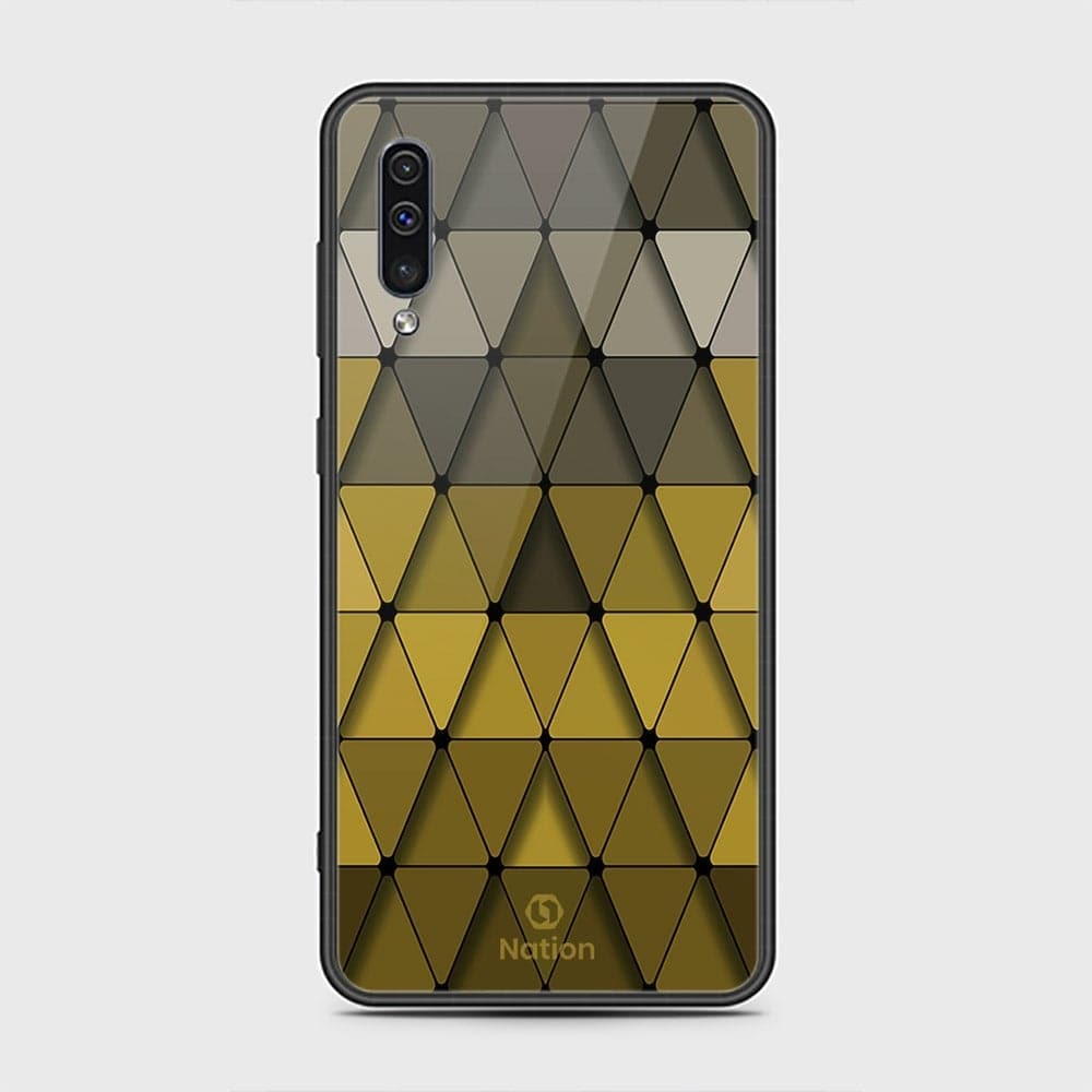 Samsung Galaxy A50 Cover - ONation Pyramid Series - HQ Ultra Shine Premium Infinity Glass Soft Silicon Borders Case