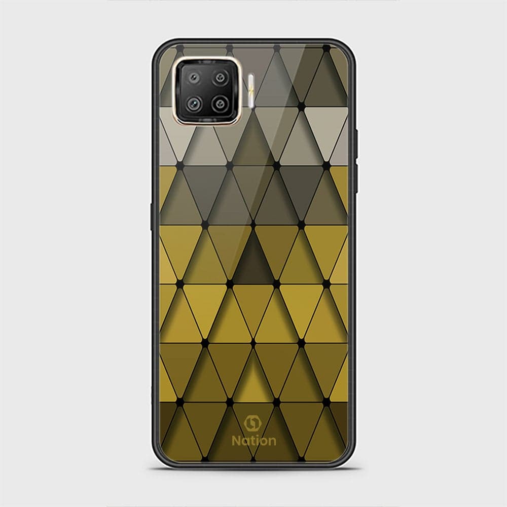 Oppo Reno 4 Lite Cover - ONation Pyramid Series - HQ Ultra Shine Premium Infinity Glass Soft Silicon Borders Case