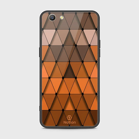 Oppo A59 Cover - ONation Pyramid Series - HQ Ultra Shine Premium Infinity Glass Soft Silicon Borders Case