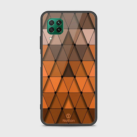 Huawei P40 Lite Cover - ONation Pyramid Series - HQ Ultra Shine Premium Infinity Glass Soft Silicon Borders Case