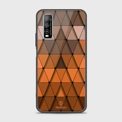 Vivo Y70s Cover - ONation Pyramid Series - HQ Ultra Shine Premium Infinity Glass Soft Silicon Borders Case