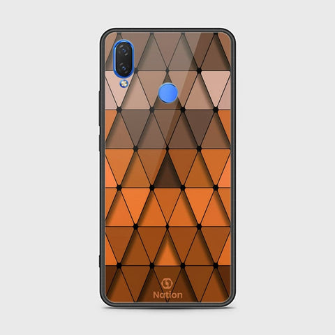 Huawei Nova 3 Cover - ONation Pyramid Series - HQ Ultra Shine Premium Infinity Glass Soft Silicon Borders Case