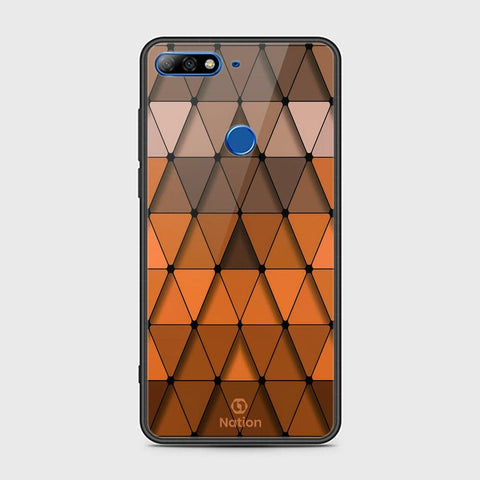 Huawei Y7 Prime 2018 Cover - ONation Pyramid Series - HQ Ultra Shine Premium Infinity Glass Soft Silicon Borders Case