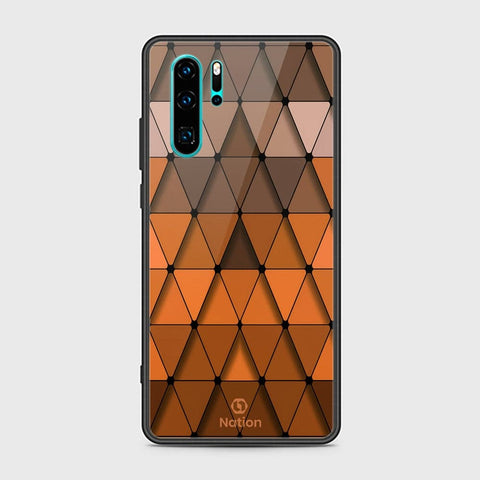 Huawei P30 Pro Cover - ONation Pyramid Series - HQ Ultra Shine Premium Infinity Glass Soft Silicon Borders Case