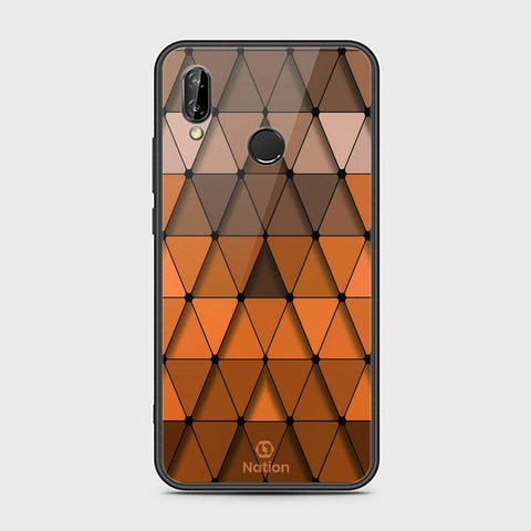 Huawei P20 Lite Cover - ONation Pyramid Series - HQ Ultra Shine Premium Infinity Glass Soft Silicon Borders Case