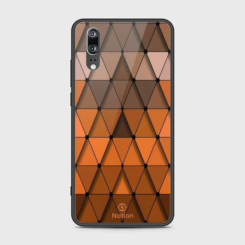 Huawei P20 Cover - ONation Pyramid Series - HQ Ultra Shine Premium Infinity Glass Soft Silicon Borders Case