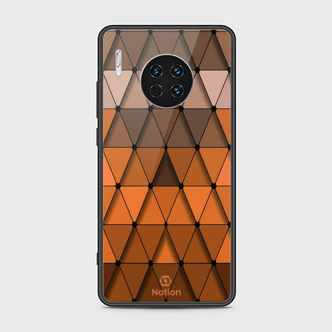 Huawei Mate 30 Cover - ONation Pyramid Series - HQ Ultra Shine Premium Infinity Glass Soft Silicon Borders Case