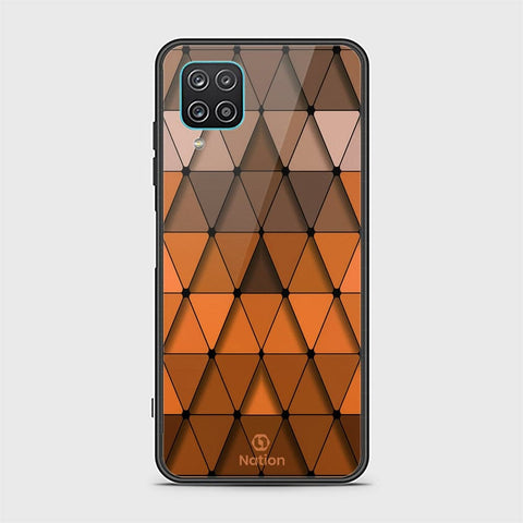 Samsung Galaxy A12 Cover - ONation Pyramid Series - HQ Ultra Shine Premium Infinity Glass Soft Silicon Borders Case