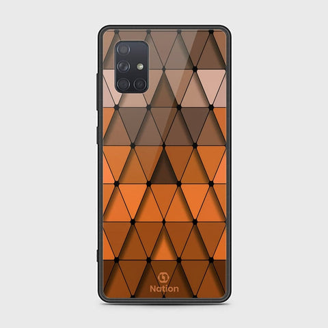 Samsung Galaxy A71 Cover - ONation Pyramid Series - HQ Ultra Shine Premium Infinity Glass Soft Silicon Borders Case