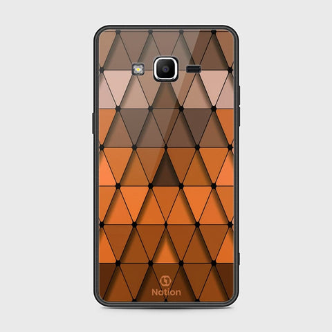 Samsung Galaxy Grand Prime Cover - ONation Pyramid Series - HQ Ultra Shine Premium Infinity Glass Soft Silicon Borders Case