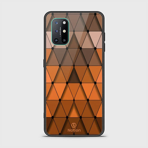OnePlus 8T Cover - ONation Pyramid Series - D48 - HQ Ultra Shine Premium Infinity Glass Soft Silicon Borders Case ( Fast Delivery )