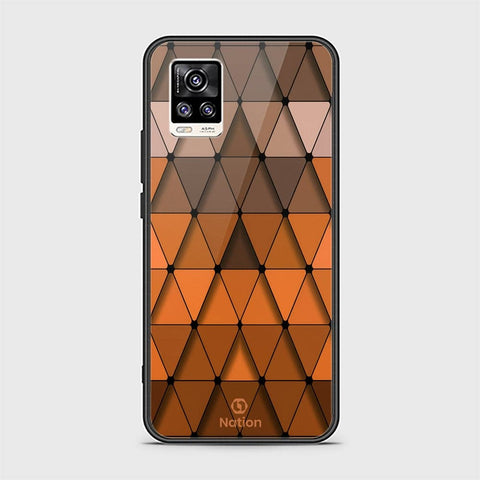 Vivo V20 Cover - ONation Pyramid Series - HQ Ultra Shine Premium Infinity Glass Soft Silicon Borders Case