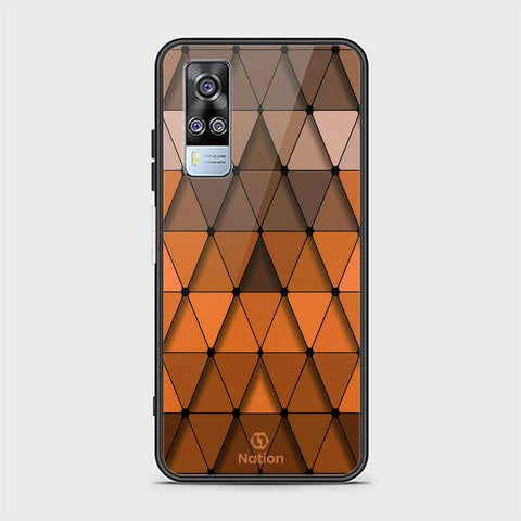 Vivo Y51s Cover - ONation Pyramid Series - HQ Ultra Shine Premium Infinity Glass Soft Silicon Borders Case