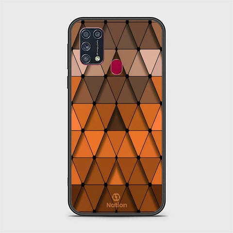 Samsung Galaxy M31 Cover - Onation Pyramid Series - HQ Ultra Shine Premium Infinity Glass Soft Silicon Borders Case