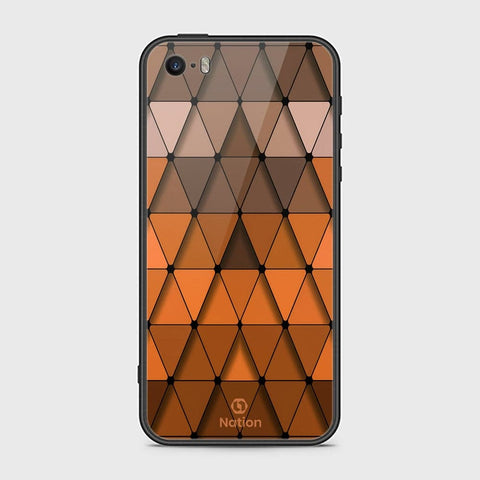 iPhone 5s Cover - Onation Pyramid Series - HQ Ultra Shine Premium Infinity Glass Soft Silicon Borders Case