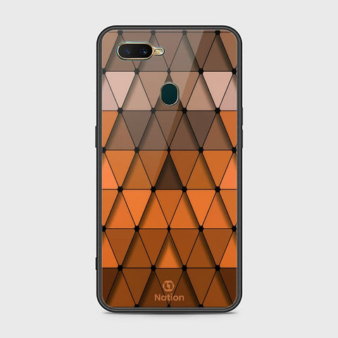 Oppo A7 Cover - Onation Pyramid Series - HQ Ultra Shine Premium Infinity Glass Soft Silicon Borders Case