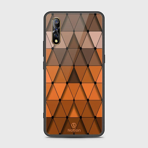 Vivo S1 Cover - Onation Pyramid Series - HQ Ultra Shine Premium Infinity Glass Soft Silicon Borders Case