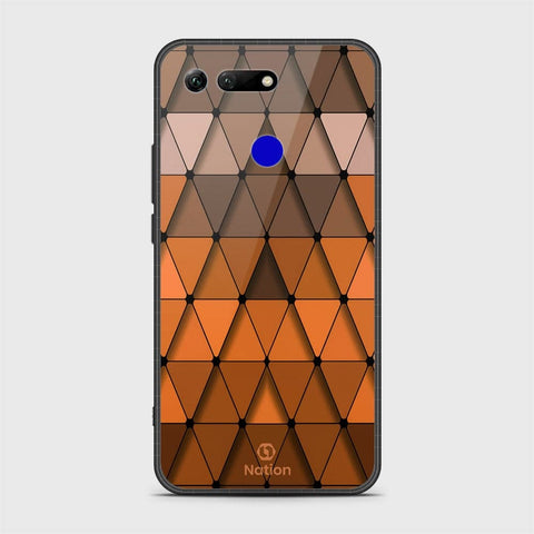 Huawei Honor View 20 Cover - Onation Pyramid Series - HQ Ultra Shine Premium Infinity Glass Soft Silicon Borders Case