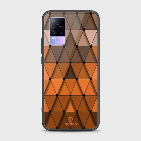 Vivo V21e Cover - Onation Pyramid Series - HQ Ultra Shine Premium Infinity Glass Soft Silicon Borders Case