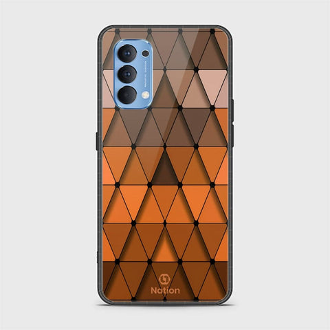 Oppo Reno 4 Cover - Onation Pyramid Series - HQ Ultra Shine Premium Infinity Glass Soft Silicon Borders Case