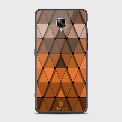 OnePlus 3 Cover- Onation Pyramid Series - HQ Ultra Shine Premium Infinity Glass Soft Silicon Borders Case