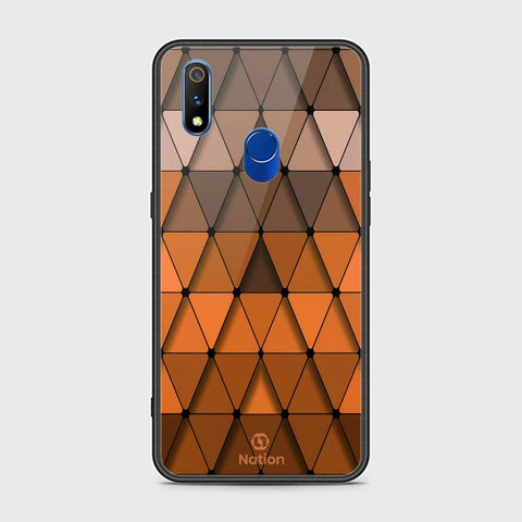 Realme 3 Pro Cover - ONation Pyramid Series - HQ Ultra Shine Premium Infinity Glass Soft Silicon Borders Case