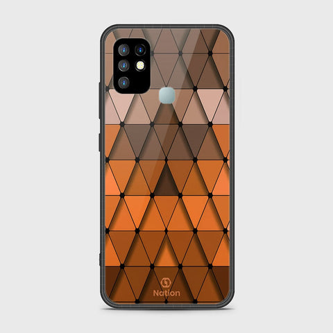 Infinix Hot 10 Cover- Onation Pyramid Series - HQ Ultra Shine Premium Infinity Glass Soft Silicon Borders Case