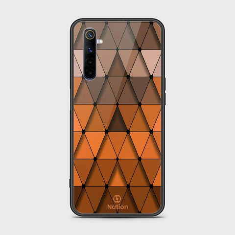 Realme 6 Cover - ONation Pyramid Series - HQ Ultra Shine Premium Infinity Glass Soft Silicon Borders Case