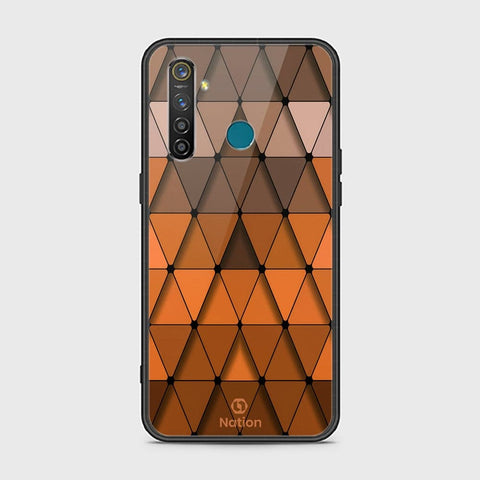 Realme 5 Pro Cover - ONation Pyramid Series - HQ Ultra Shine Premium Infinity Glass Soft Silicon Borders Case