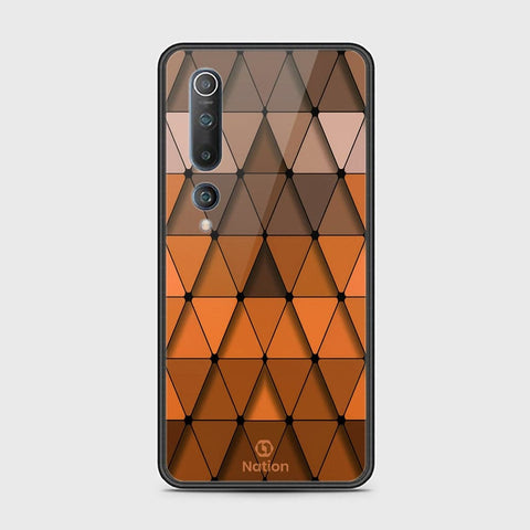 Xiaomi Mi 10 Cover - ONation Pyramid Series - HQ Ultra Shine Premium Infinity Glass Soft Silicon Borders Case