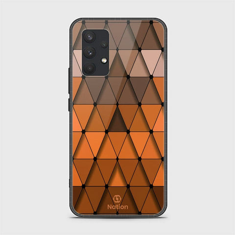 Samsung Galaxy A32 Cover - ONation Pyramid Series - HQ Ultra Shine Premium Infinity Glass Soft Silicon Borders Case