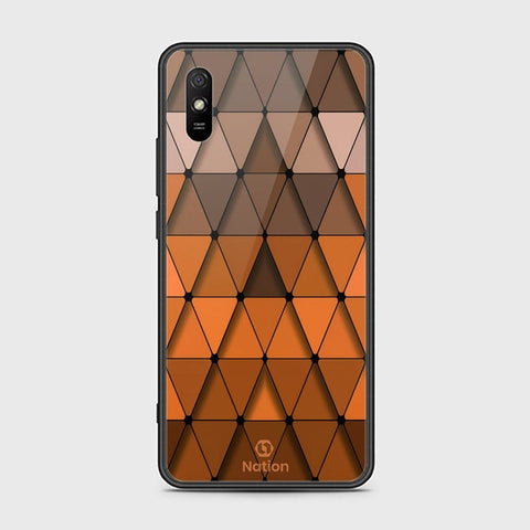 Xiaomi Redmi 9A Cover - ONation Pyramid Series - HQ Ultra Shine Premium Infinity Glass Soft Silicon Borders Case