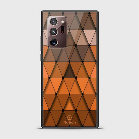 Samsung Galaxy Note 20 Ultra Cover - ONation Pyramid Series - HQ Ultra Shine Premium Infinity Glass Soft Silicon Borders Case