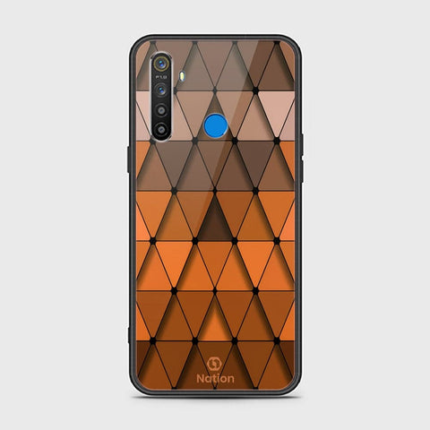 Realme 5s Cover - ONation Pyramid Series - HQ Ultra Shine Premium Infinity Glass Soft Silicon Borders Case