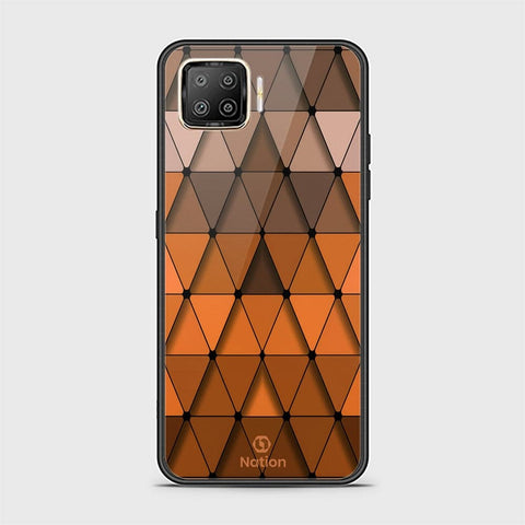 Oppo Reno 4 Lite Cover - ONation Pyramid Series - HQ Ultra Shine Premium Infinity Glass Soft Silicon Borders Case