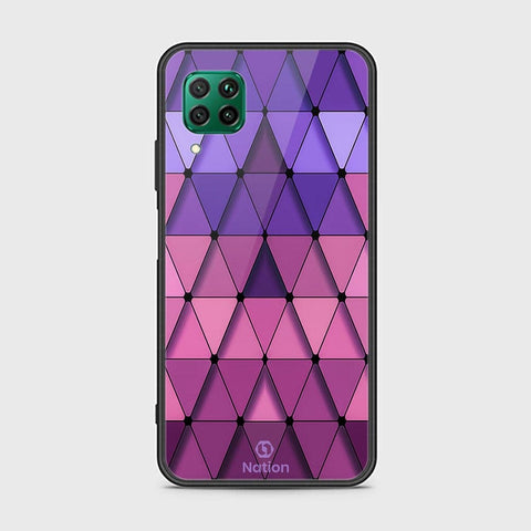 Huawei Nova 7i Cover - ONation Pyramid Series - HQ Ultra Shine Premium Infinity Glass Soft Silicon Borders Case