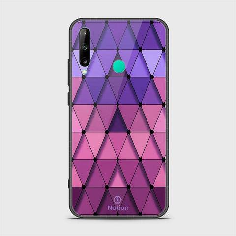 Huawei Y7P Cover - ONation Pyramid Series - HQ Ultra Shine Premium Infinity Glass Soft Silicon Borders Case