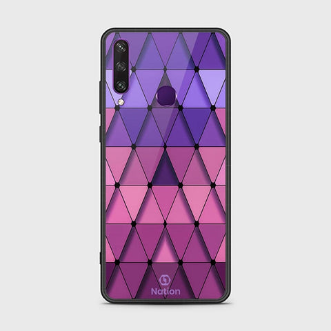 Huawei Y6p Cover - ONation Pyramid Series - HQ Ultra Shine Premium Infinity Glass Soft Silicon Borders Case