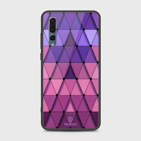 Huawei P20 Pro Cover - ONation Pyramid Series - HQ Ultra Shine Premium Infinity Glass Soft Silicon Borders Case