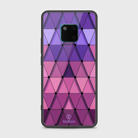 Huawei Mate 20 Pro Cover - ONation Pyramid Series - HQ Ultra Shine Premium Infinity Glass Soft Silicon Borders Case