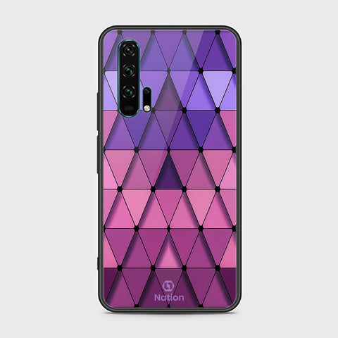 Honor 20 Pro Cover - ONation Pyramid Series - HQ Ultra Shine Premium Infinity Glass Soft Silicon Borders Case