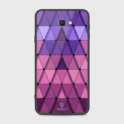 Samsung Galaxy J7 Prime Cover - ONation Pyramid Series - HQ Ultra Shine Premium Infinity Glass Soft Silicon Borders Case